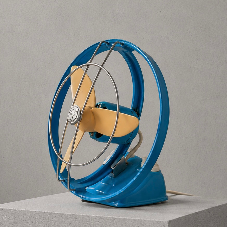 Electromotor TG/66 "Breda" Blue Table Fan – c. 1970s