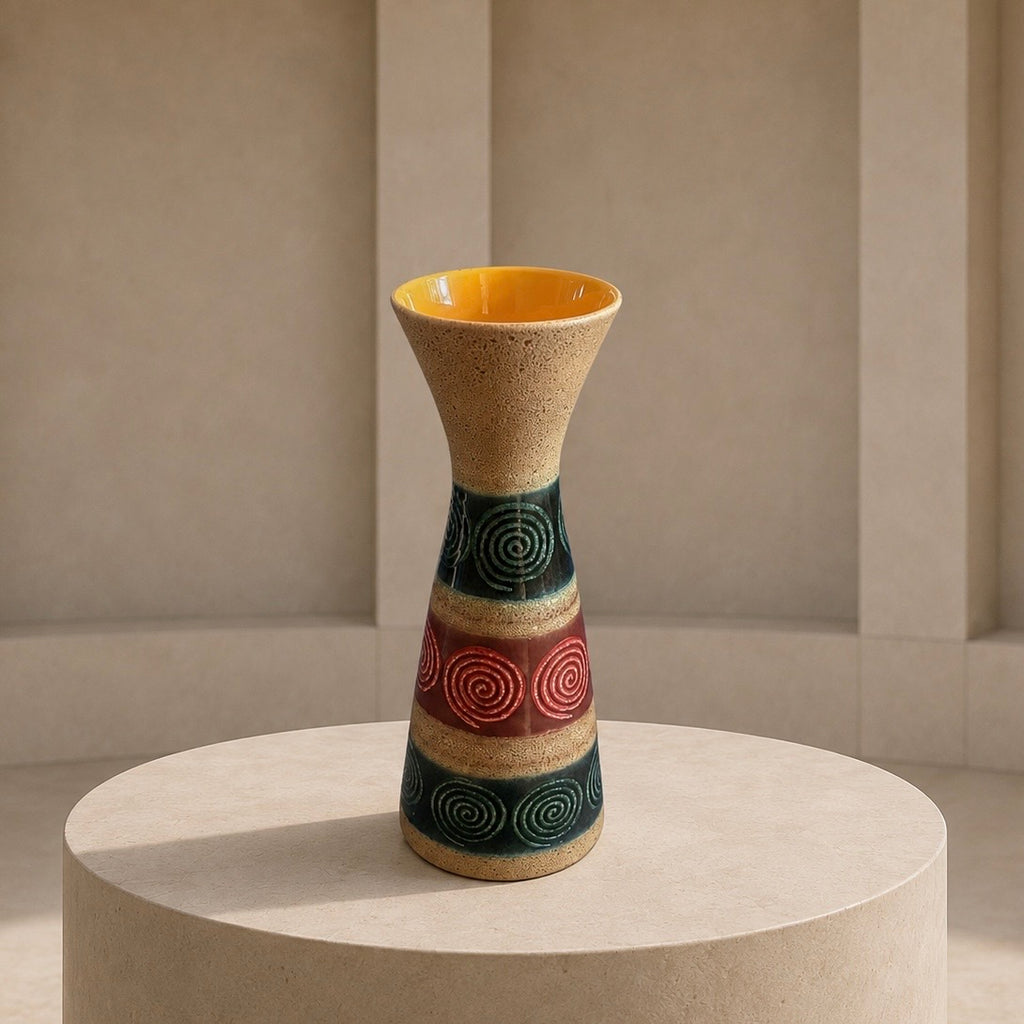 Dümler & Breiden 102/35 – Vazǎ ceramică geometrică West German – cca. 1950s–1960s