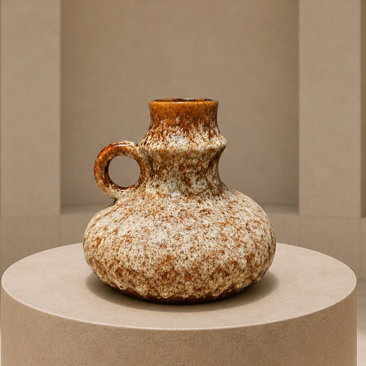 Stein-Keramik Vază Fat Lava cu mâner, model 46-20 – cca. 1970–1979