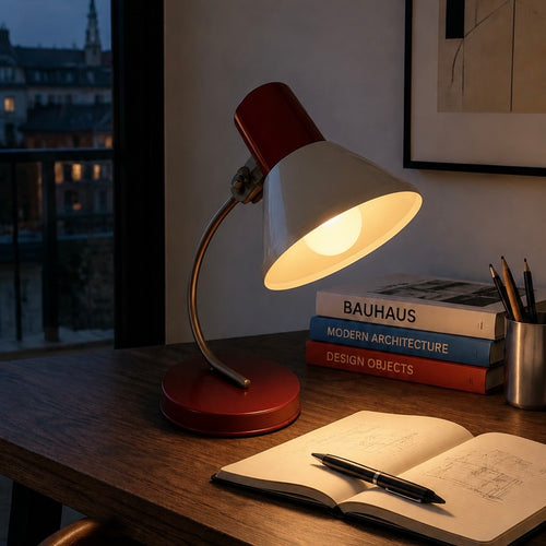 Gutilux EL 537/1 Romanian Modernist Table Lamp – c. 1960s–1970s