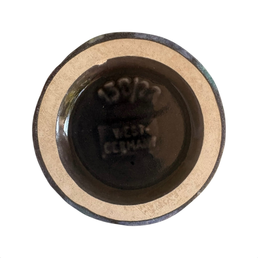 (Attributed) Jasba Keramik Cylindrical Ceramic Vase – West Germany, c. 1960s–1970s