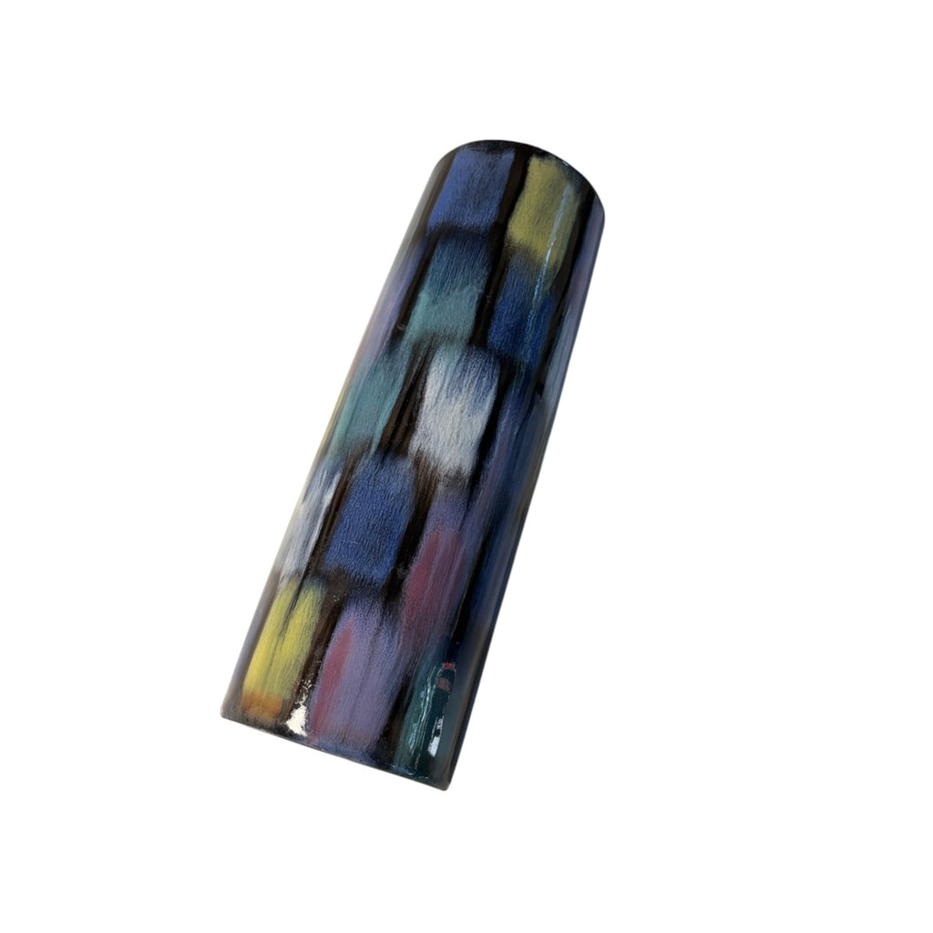 (Attributed) Jasba Keramik Cylindrical Ceramic Vase – West Germany, c. 1960s–1970s