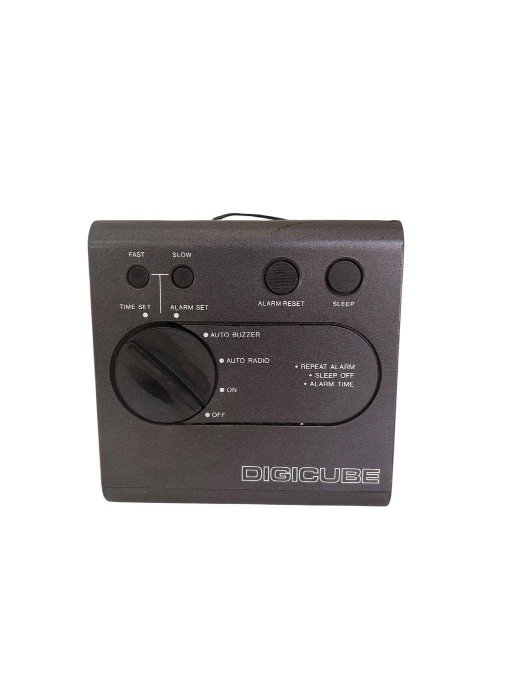 Sony Digicube Space-Age Digital Clock Radio (Black Edition - ICF-C11W) – c. 1985–1989