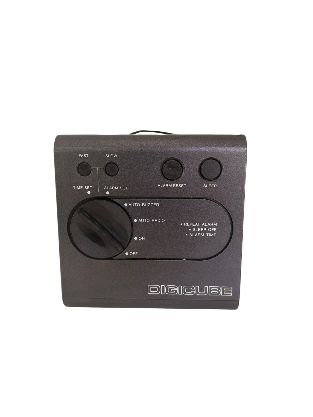 Sony Digicube Space-Age Digital Clock Radio (Black Edition - ICF-C11W) – c. 1985–1989