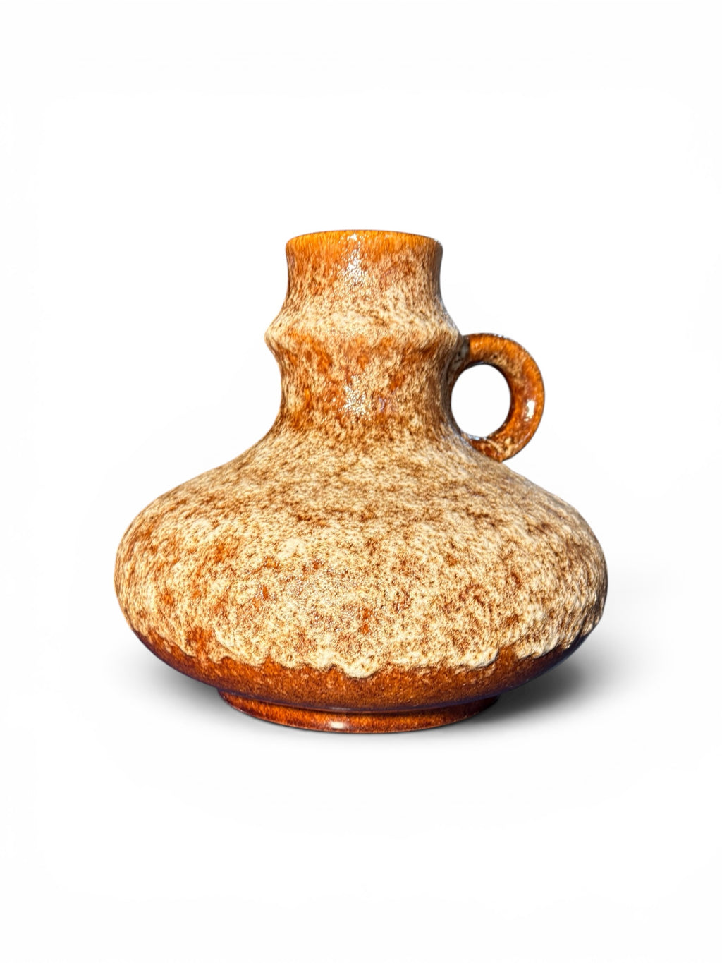 Stein-Keramik Brutalist "Onion" Fat Lava Handle Vase (Model 46-20) – c. 1970–1979
