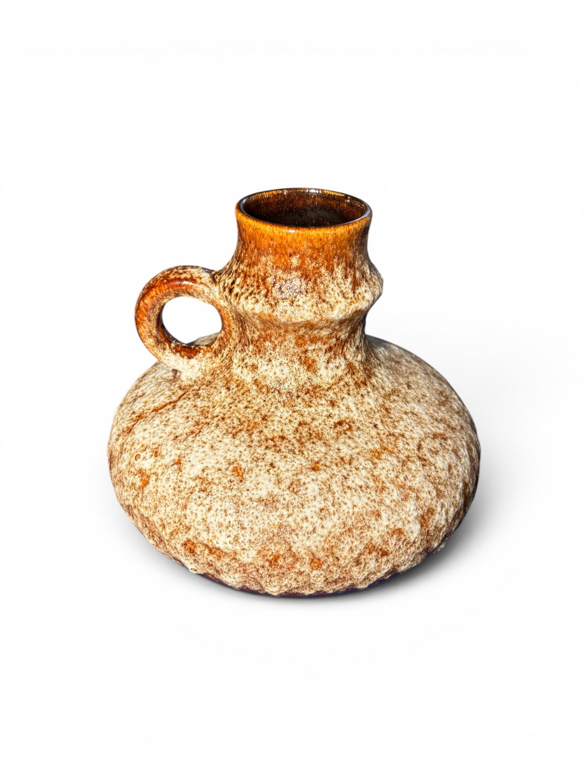 Stein-Keramik Brutalist "Onion" Fat Lava Handle Vase (Model 46-20) – c. 1970–1979