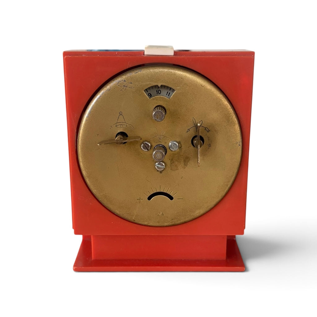 Insa Space-Age Mechanical Square Desk Clock – c. 1970–1979
